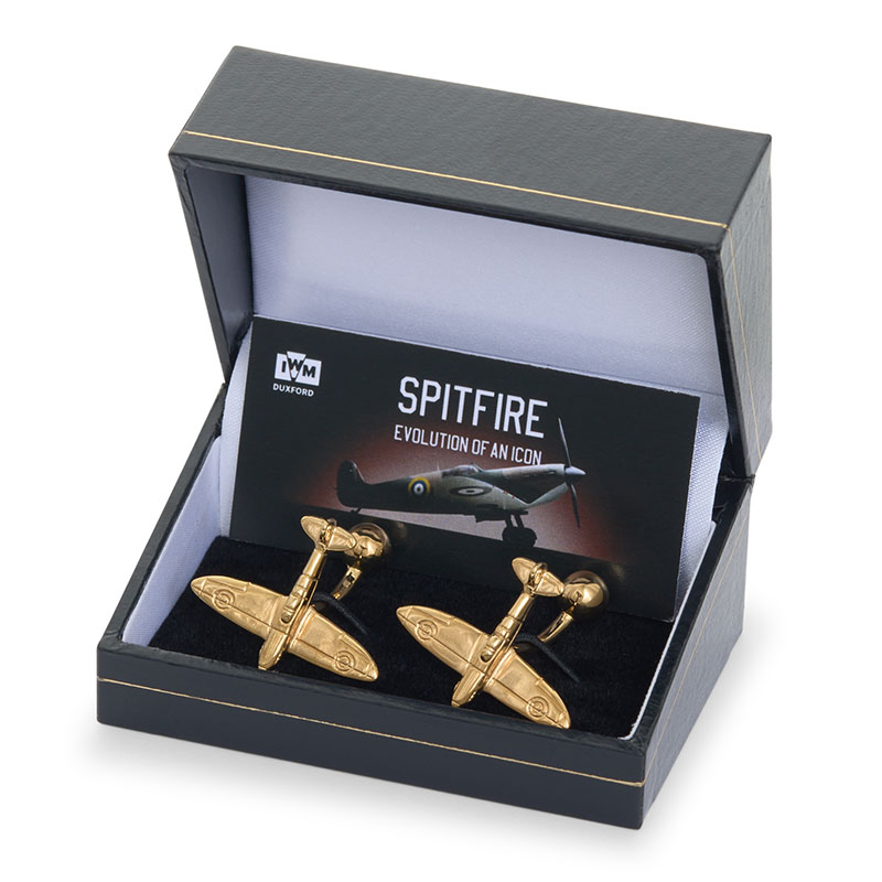 boxed aviation gift spitfire gold plated evolution of an icon men's accessories cufflinks limited edition